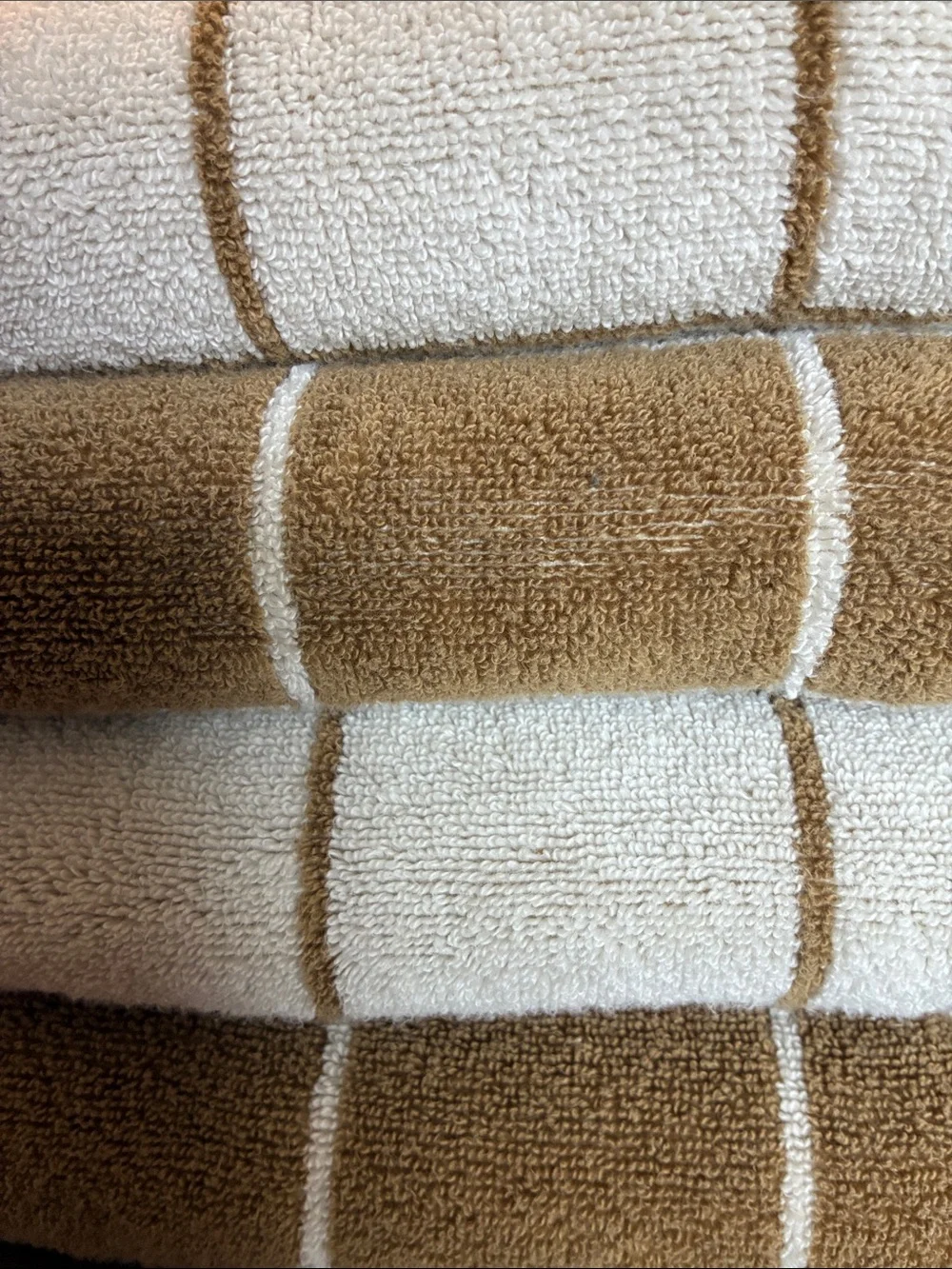 4 Brooklinen Reversible Grid Pattern Hand Towels